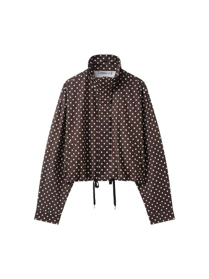 Polka Dot Zipper Jacket & Shorts Set - Taydiane