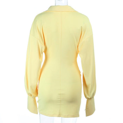 Power Play Plunge Mini Dress - Daring & Chic - TayDiane