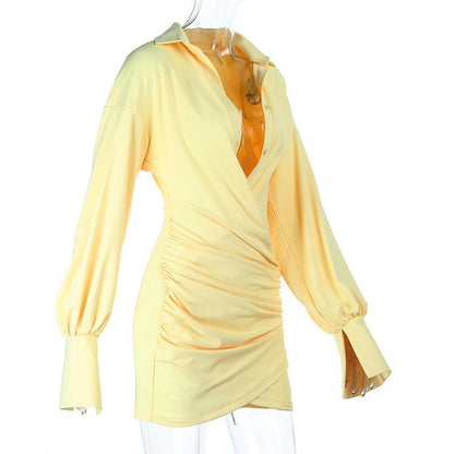 Power Play Plunge Mini Dress - Daring & Chic - TayDiane