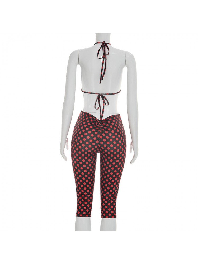 Retro Glam Polka Dot Capri 3 - Piece Set - Taydiane