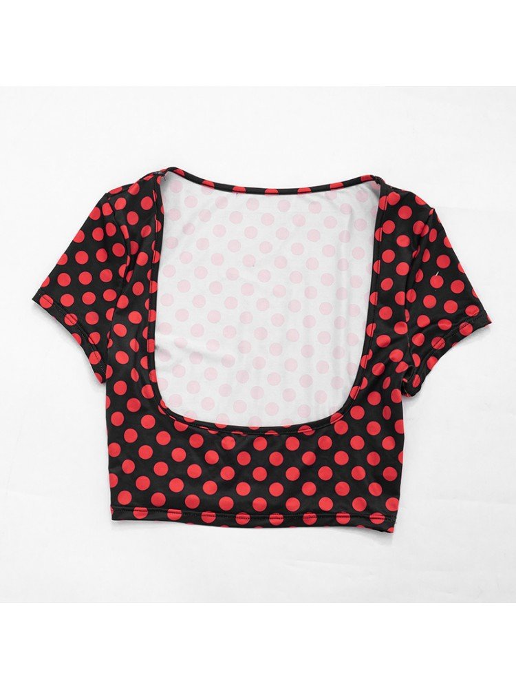 Retro Glam Polka Dot Capri 3 - Piece Set - Taydiane