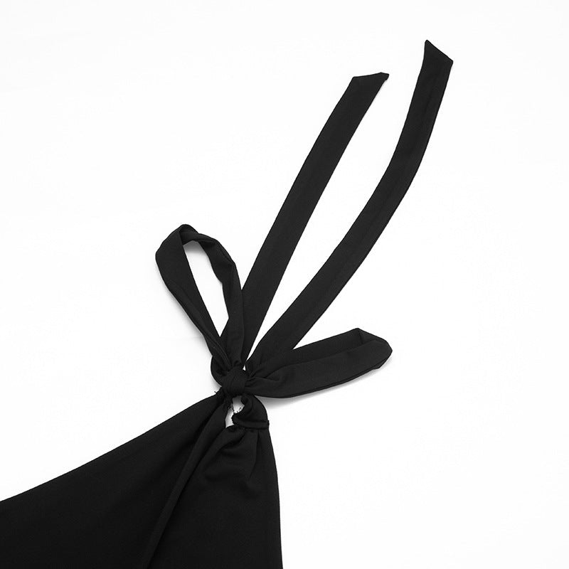 Ruched Cutout Halter Maxi Dress - Taydiane
