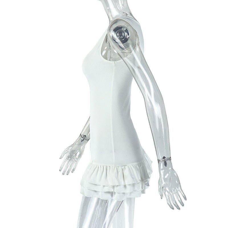 Ruffle Hem Mini Dress - TayDiane