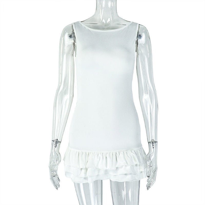 Ruffle Hem Mini Dress - TayDiane