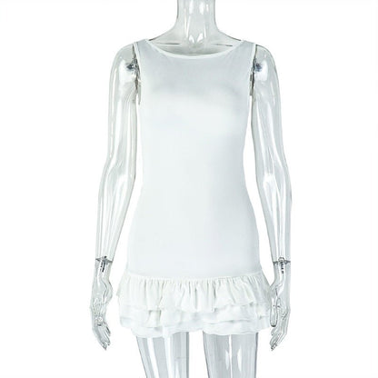 Ruffle Hem Mini Dress - TayDiane
