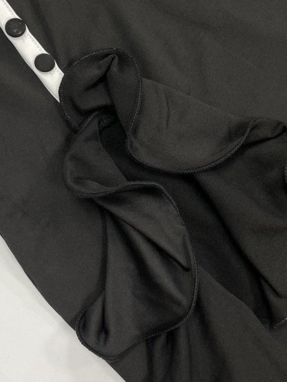 Ruffle Sleeve Split Hem Maxi Dress - Taydiane
