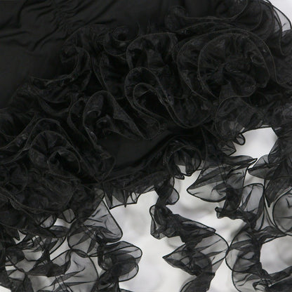 Ruffled Halter High - Low Bodycon Dress - Taydiane