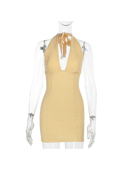 Scarlet Whisper Halter Mini Dress - TayDiane