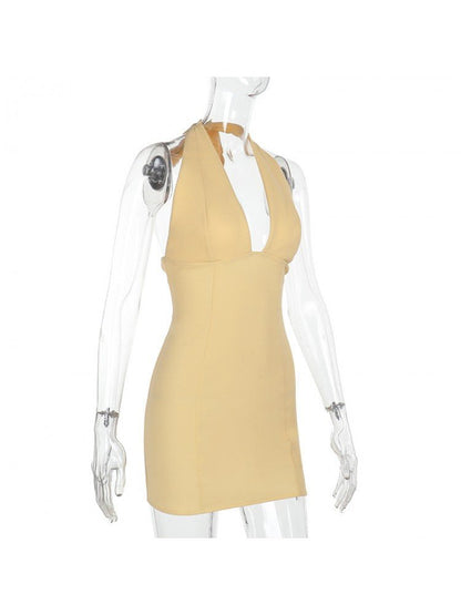 Scarlet Whisper Halter Mini Dress - TayDiane