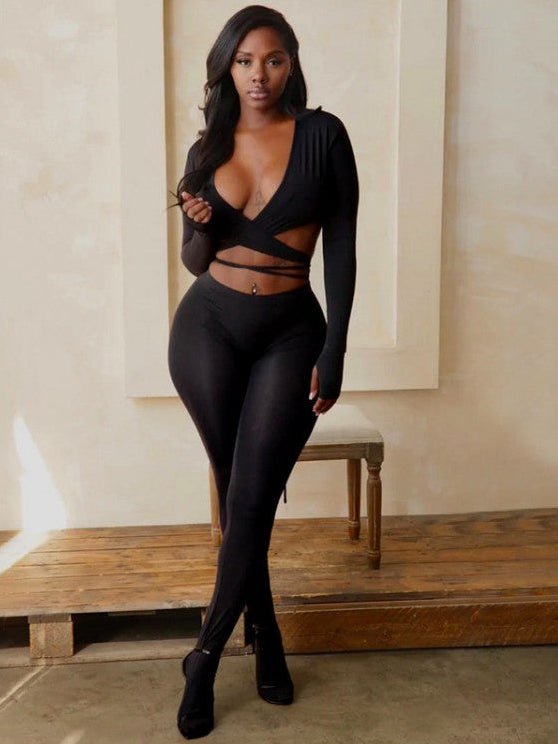 Sculpt Luxe Wrap Knit 2 - Piece Set - TayDiane