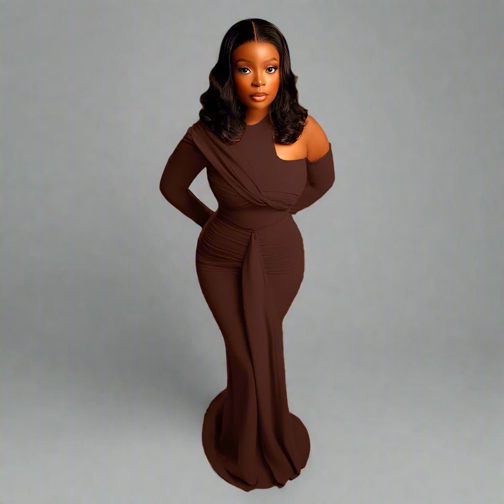 Serving Looks - One Shoulder at A time Maxi Dress - TayDiane