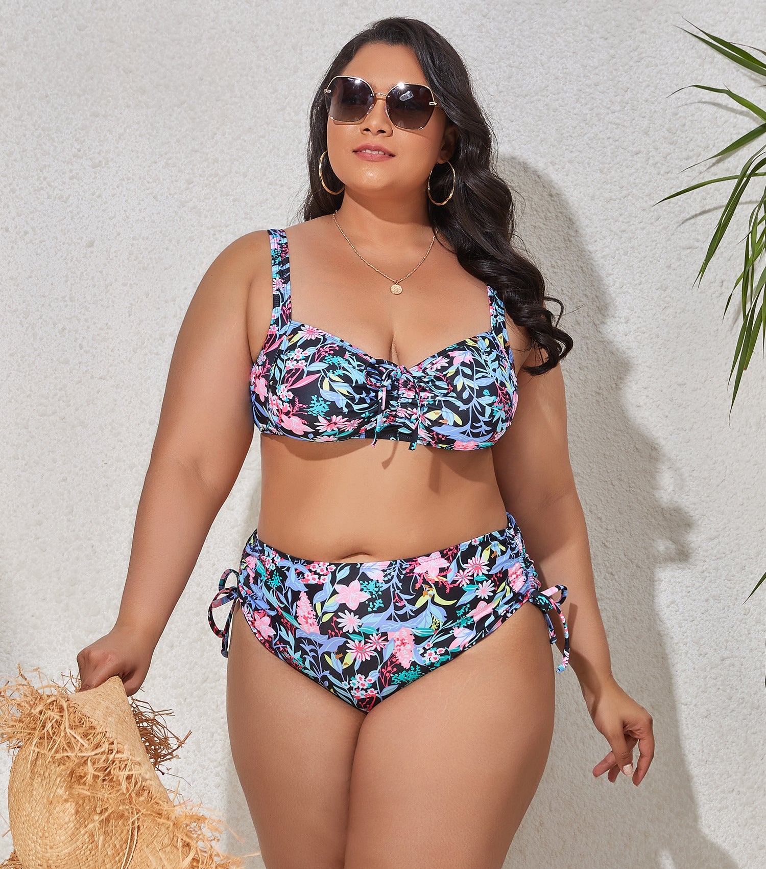 Sexy Curvy Floral Bikini Swimsuit - TayDiane