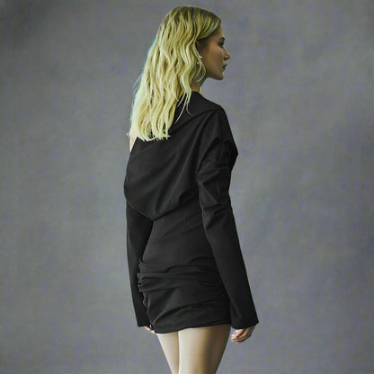 Sexy Mature Long Sleeve Off - the - Shoulder Loose Dress - TayDiane