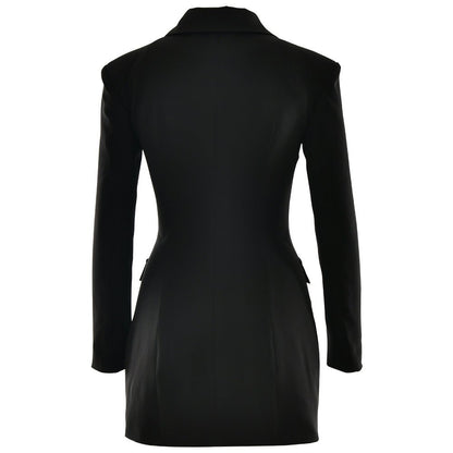 Sexy Slim - Fit Collared Single - Breasted Blazer Dress - TayDiane