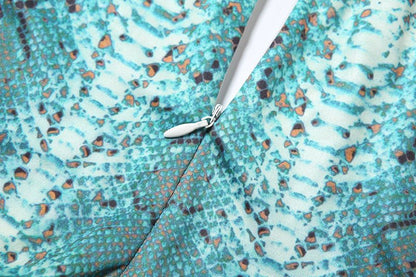 Sexy Snakeskin Printed Jumpsuit - TayDiane