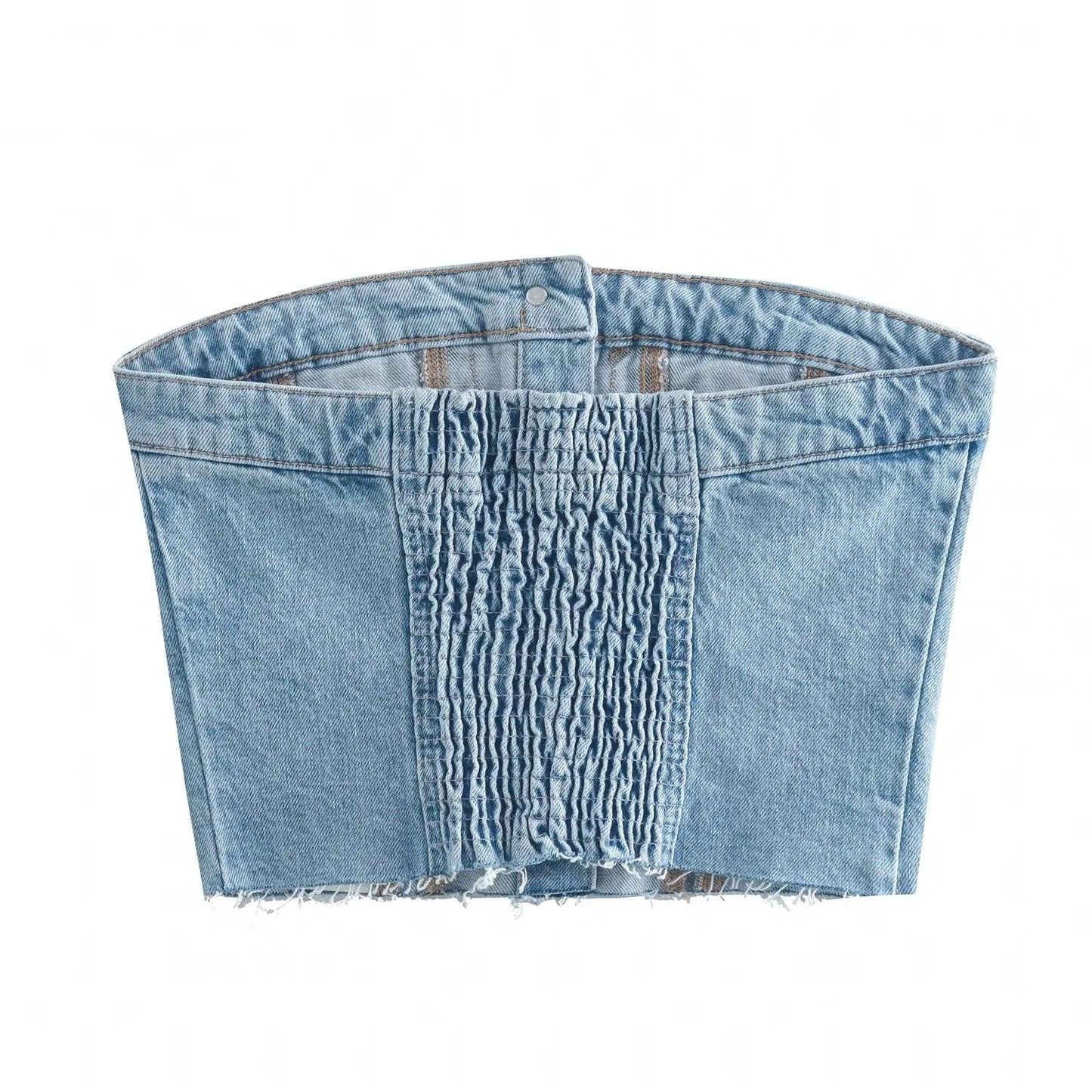 Slim Fit Denim Top - TayDiane