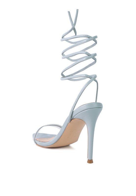 SPHYNX HIGH HEEL LACE UP SANDALS - TayDiane