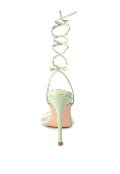 SPHYNX HIGH HEEL LACE UP SANDALS - TayDiane