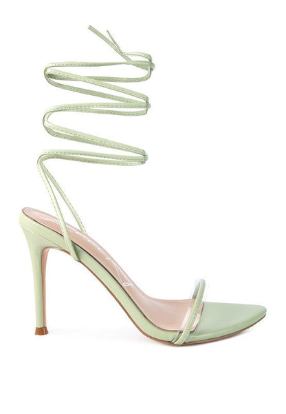 SPHYNX HIGH HEEL LACE UP SANDALS - TayDiane