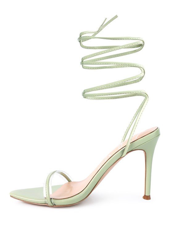 SPHYNX HIGH HEEL LACE UP SANDALS - TayDiane