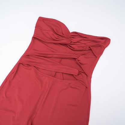 Strapless Cutout Jumpsuit - TayDiane