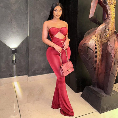 Strapless Cutout Jumpsuit - TayDiane