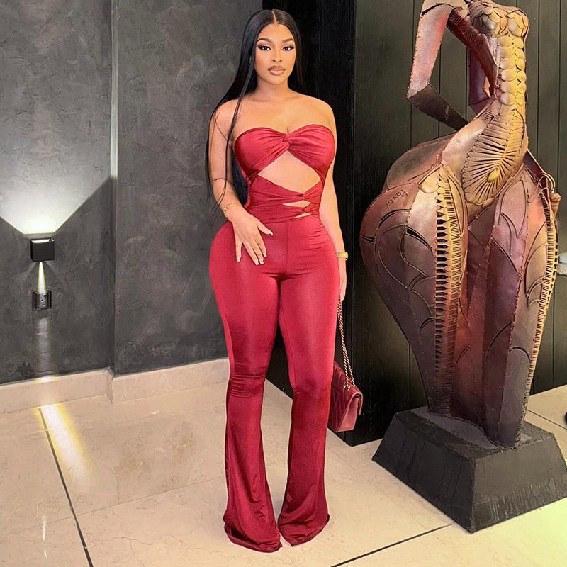 Strapless Cutout Jumpsuit - TayDiane