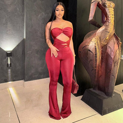 Strapless Cutout Jumpsuit - TayDiane