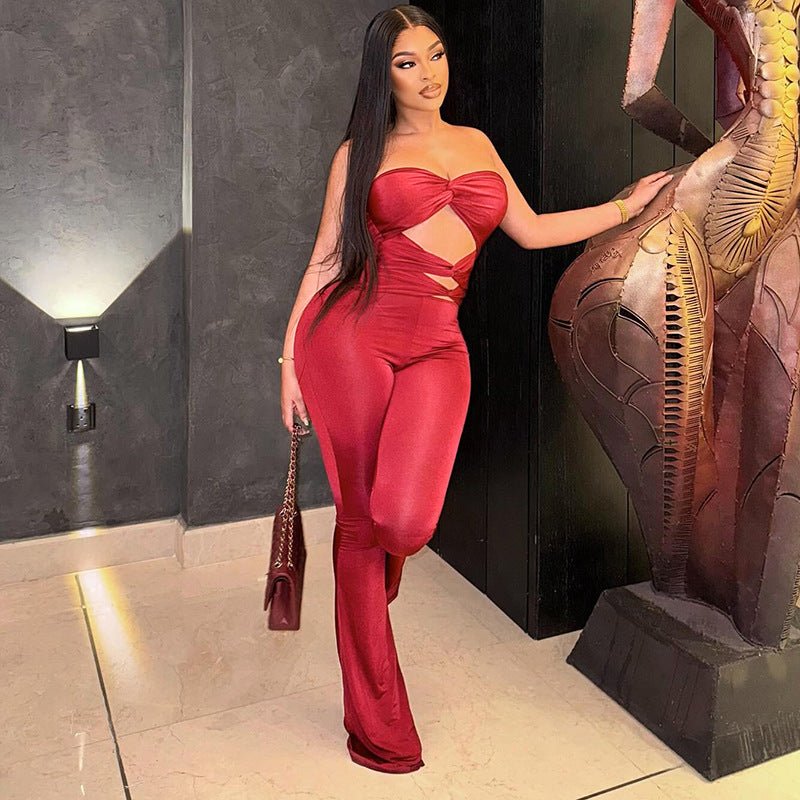 Strapless Cutout Jumpsuit - TayDiane