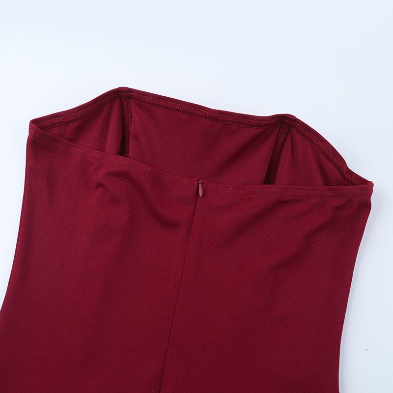 Strapless Ruched Maxi Dress - Taydiane