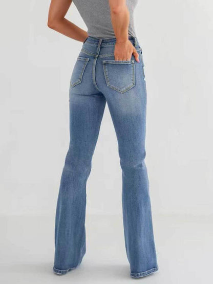 Stretch High - Waisted Boot Cut Jeans - TayDiane