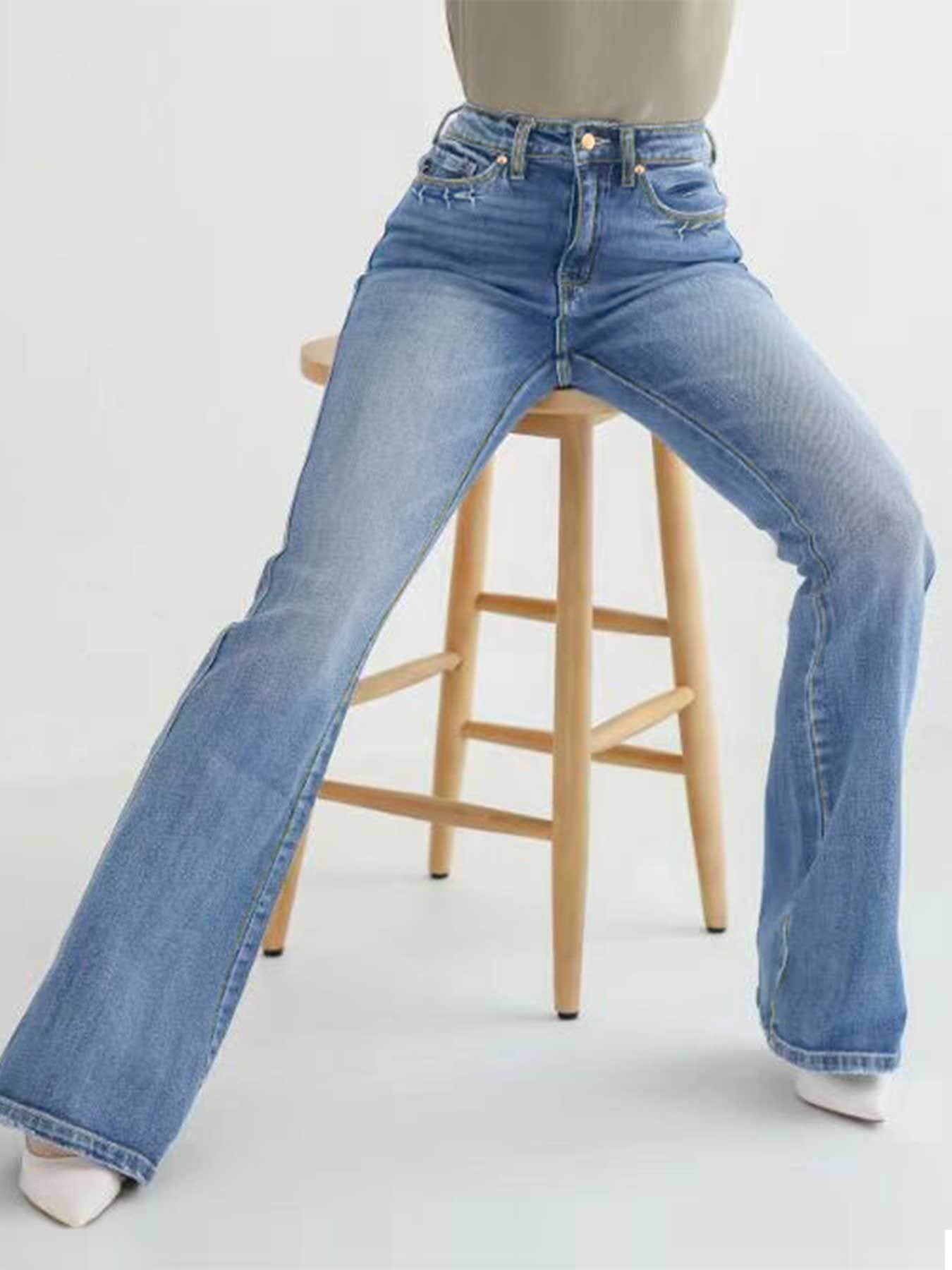Stretch High - Waisted Boot Cut Jeans - TayDiane