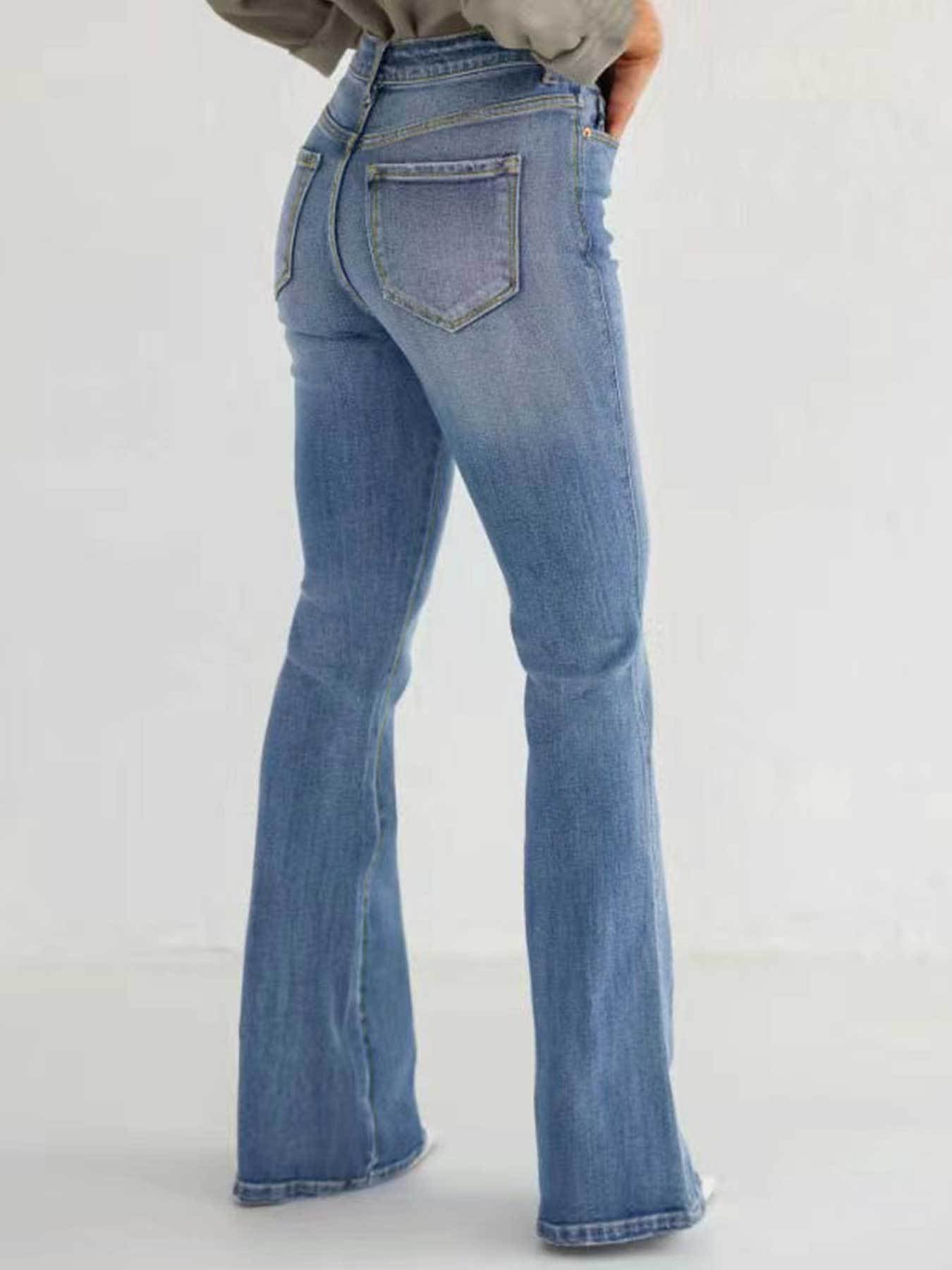 Stretch High - Waisted Boot Cut Jeans - TayDiane