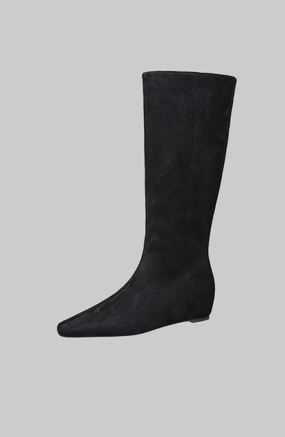 Suede Pointed - Toe Mid - Calf Boots - TayDiane