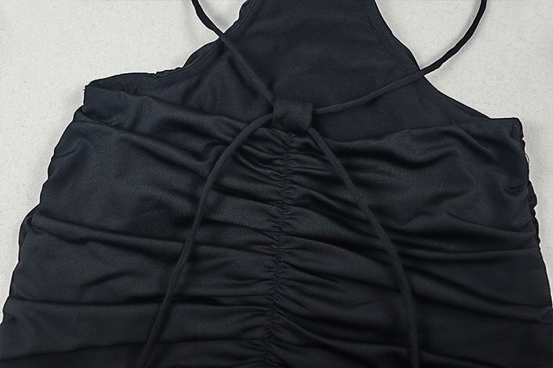 Sultry Backless Ruched Maxi Dress - Taydiane