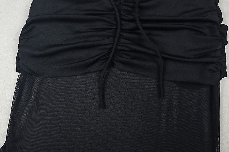 Sultry Backless Ruched Maxi Dress - Taydiane