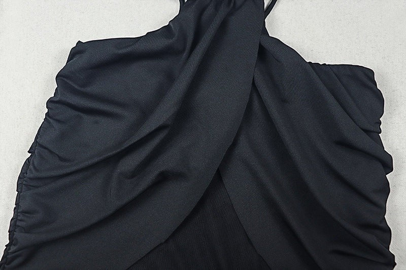 Sultry Backless Ruched Maxi Dress - Taydiane