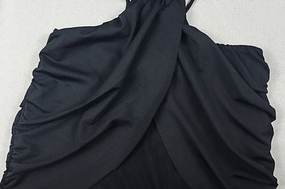 Sultry Backless Ruched Maxi Dress - Taydiane
