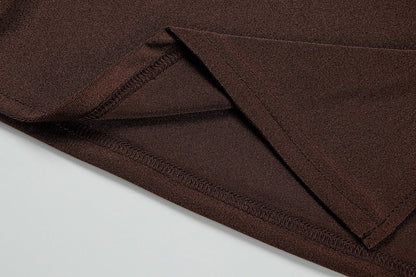 Sultry Cutout Ring Detail Maxi Dress – Coffee - TayDiane