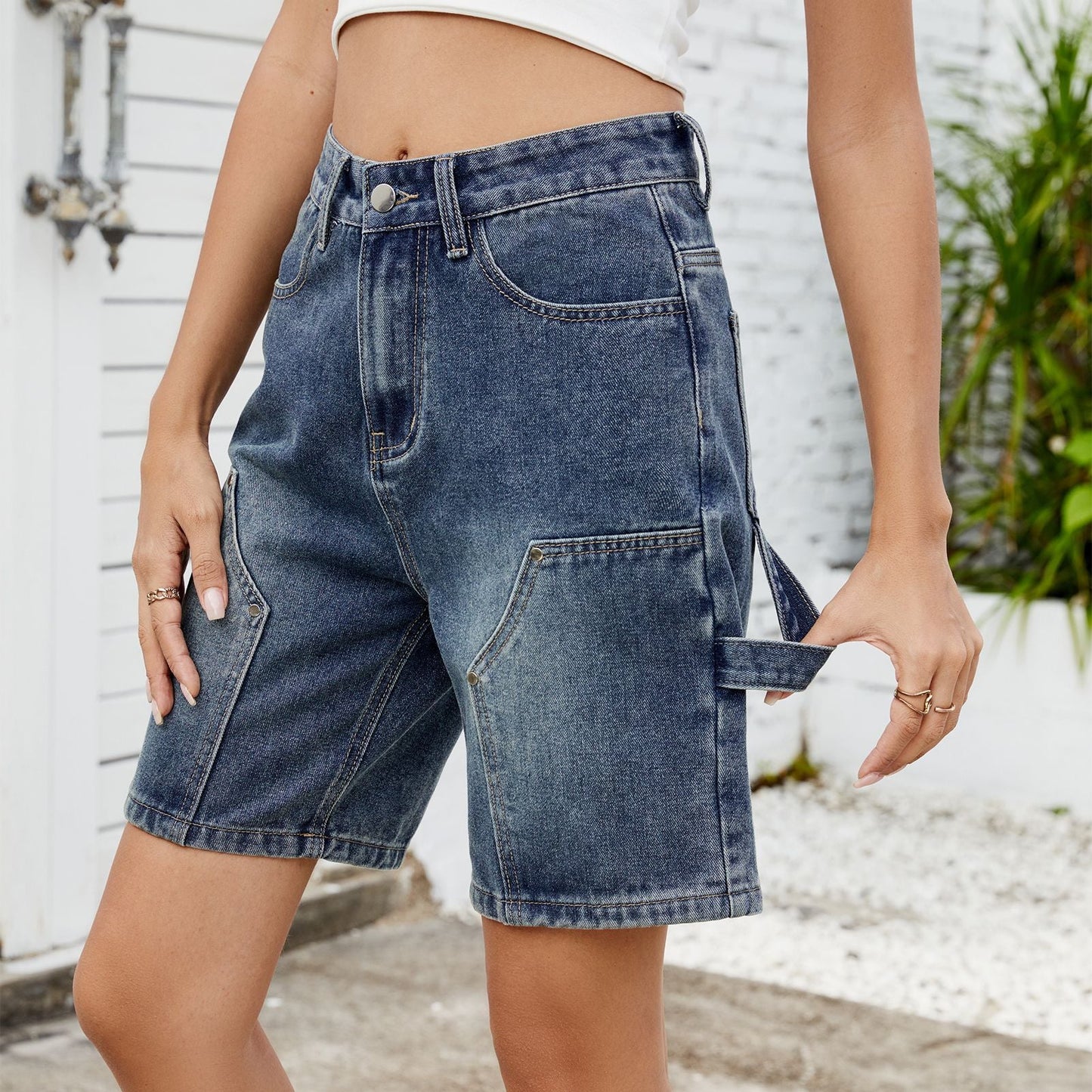 Summer Street Washed Cool Denim Shorts - TayDiane