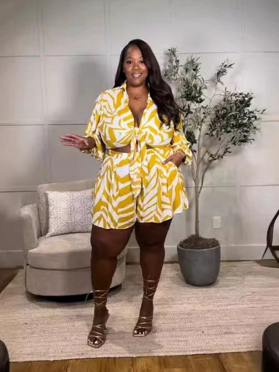 Sunlit Chevron Short Set - TayDiane