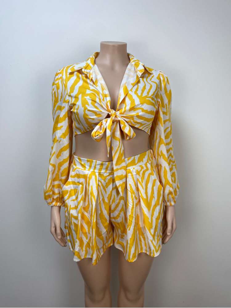 Sunlit Chevron Short Set - TayDiane