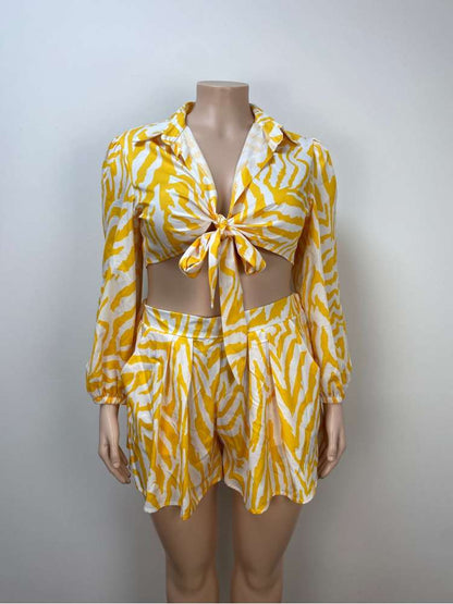 Sunlit Chevron Short Set - TayDiane