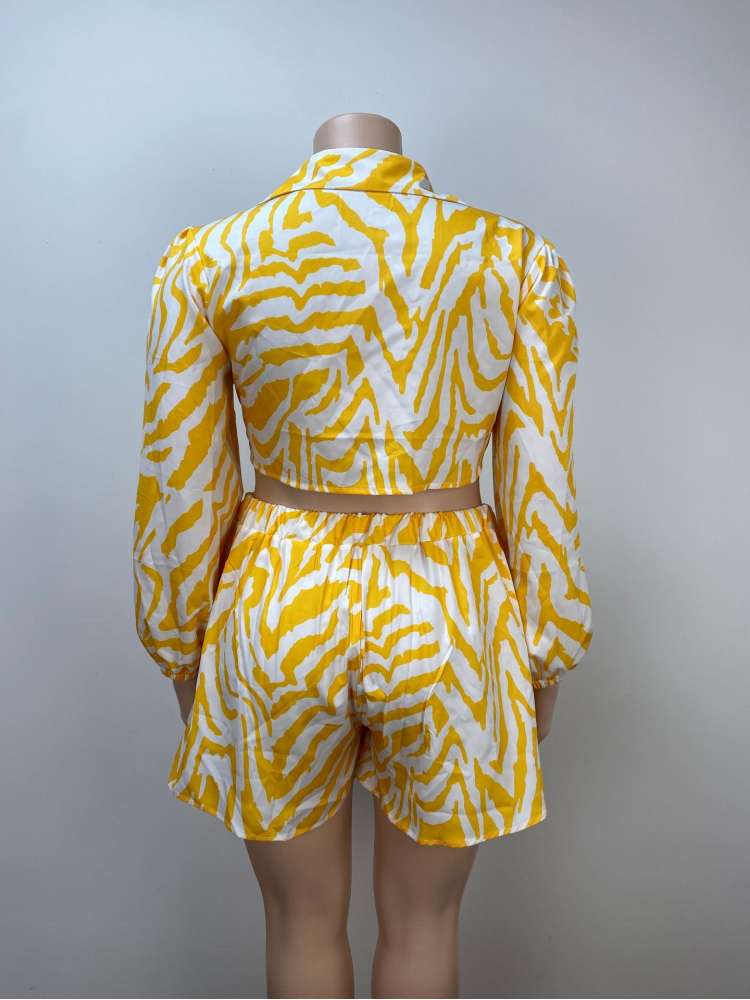 Sunlit Chevron Short Set - TayDiane
