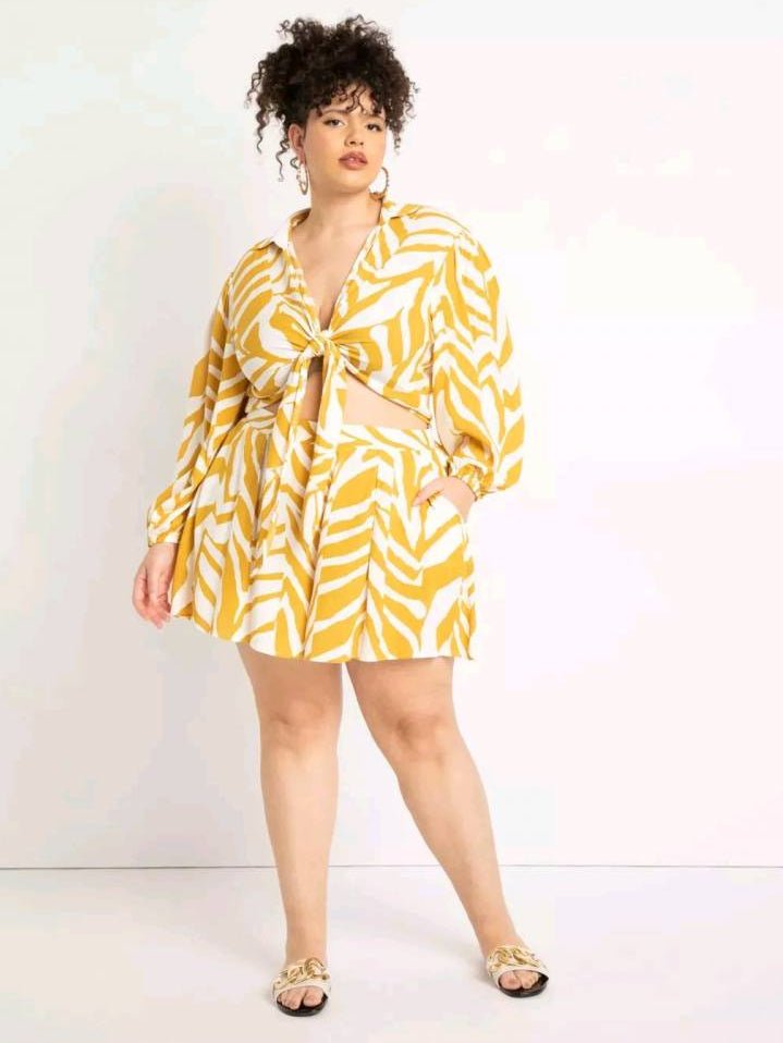 Sunlit Chevron Short Set - TayDiane