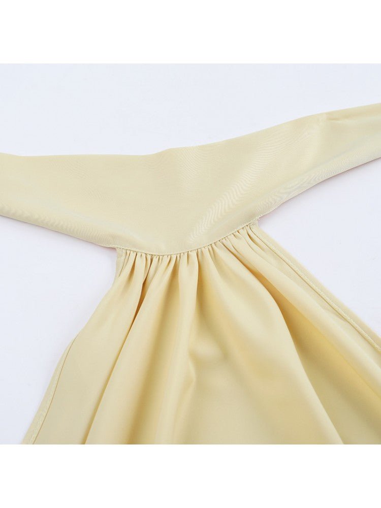 Sunlit Flow Halter Mini Dress - Taydiane
