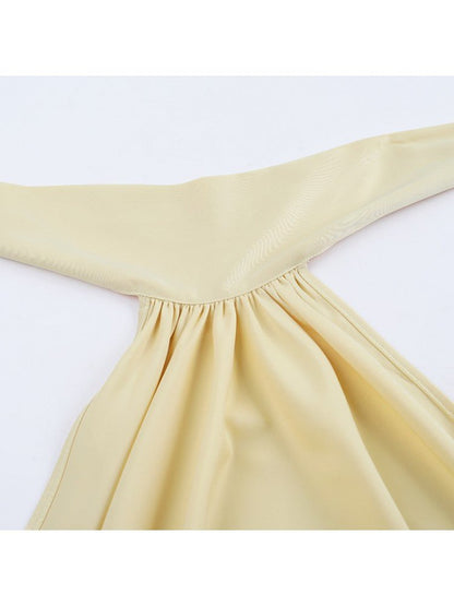 Sunlit Flow Halter Mini Dress - Taydiane