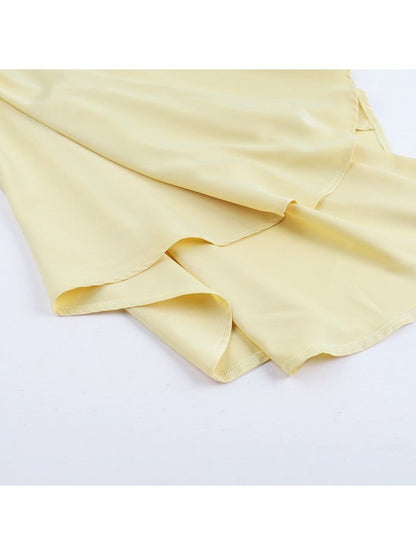 Sunlit Flow Halter Mini Dress - Taydiane