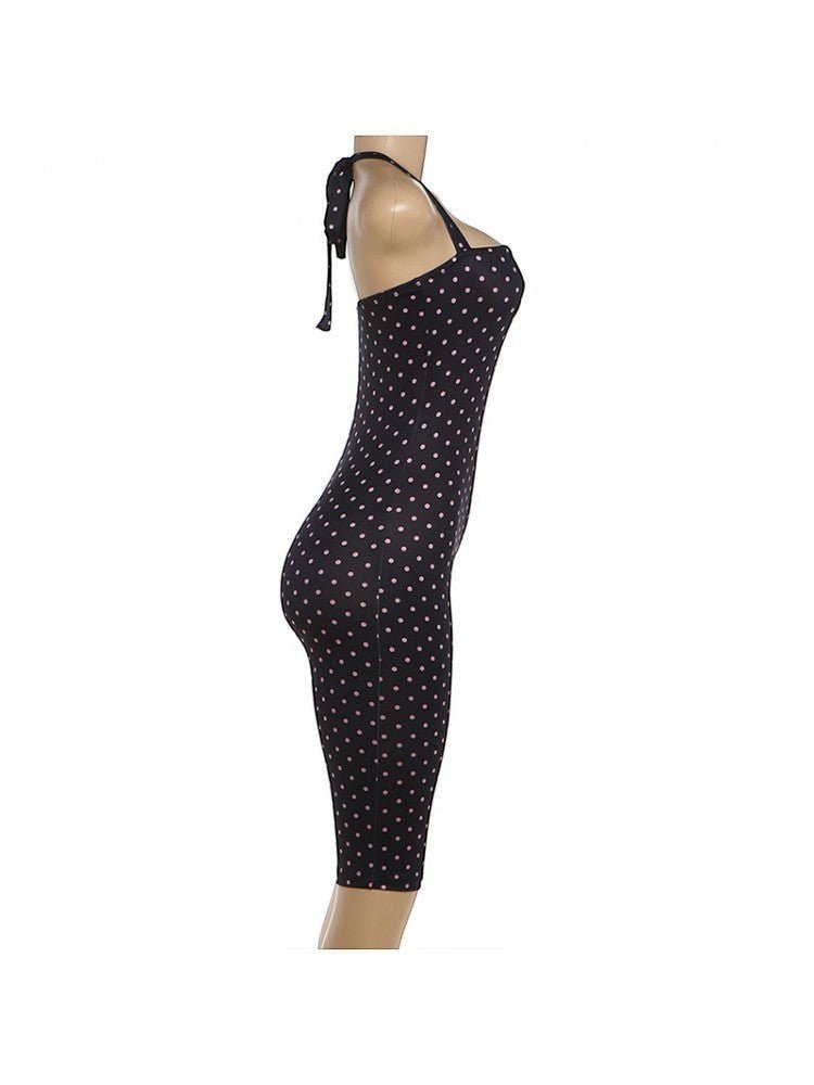 Sweet Escape Polka Dot Capri Romper - Taydiane