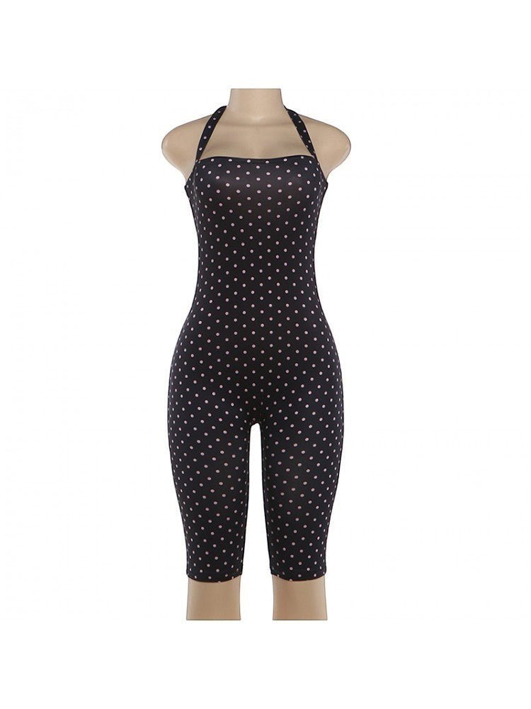Sweet Escape Polka Dot Capri Romper - Taydiane